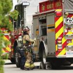 (Photo by Allyson Ballard) North Whidbey Fire and Rescue responded to the deck fire, which occurred Monday.
