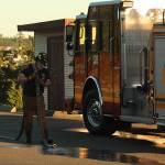 (Photo by Allyson Ballard) A group of teenagers accidentally started Sunday evenings fire while playing with fireworks, but they stuck around the scene to call 911 and fill out statements.