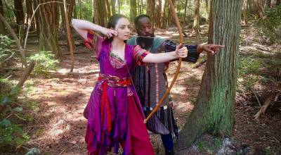 (Photos courtesy of ISF) Davion Tynarious Brown is Robin Hood and Alexandra Szabo portrays Marion in the new play.