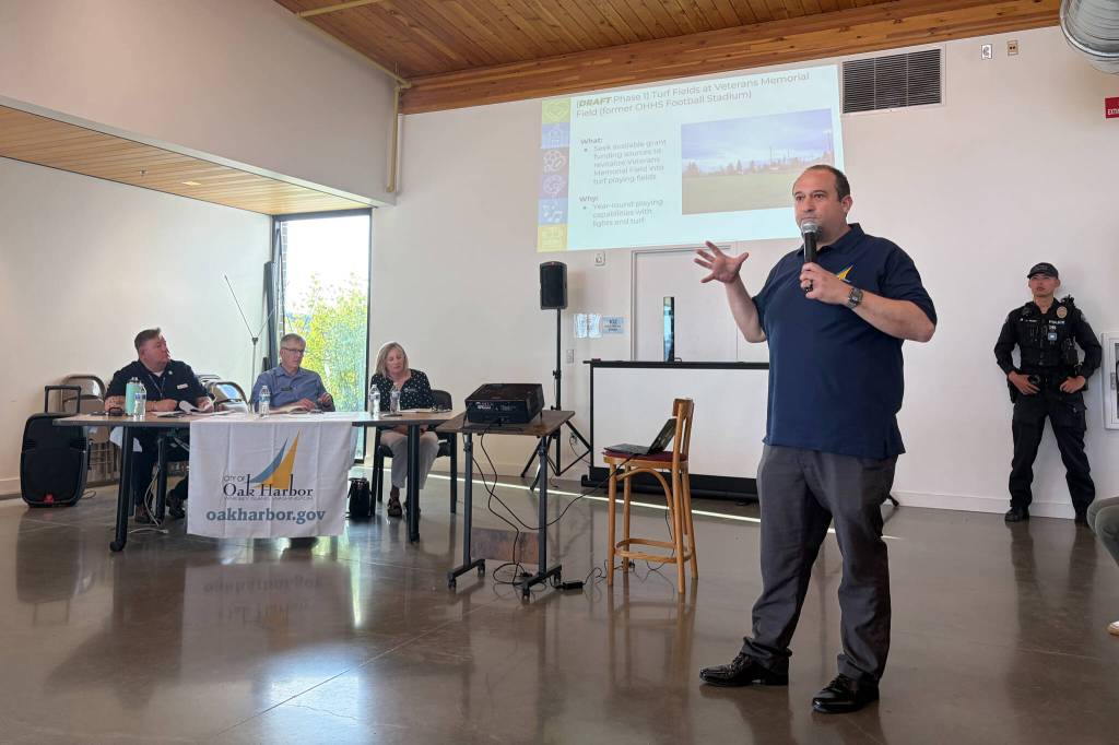 Photo by Allyson Ballard
Parks and Recreation Director Craig Lamas-Cole was among the speakers during Mondays presentation.