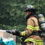 Photo by Allyson Ballard
Hotspots remained even hours after firefighters got the blaze under control.